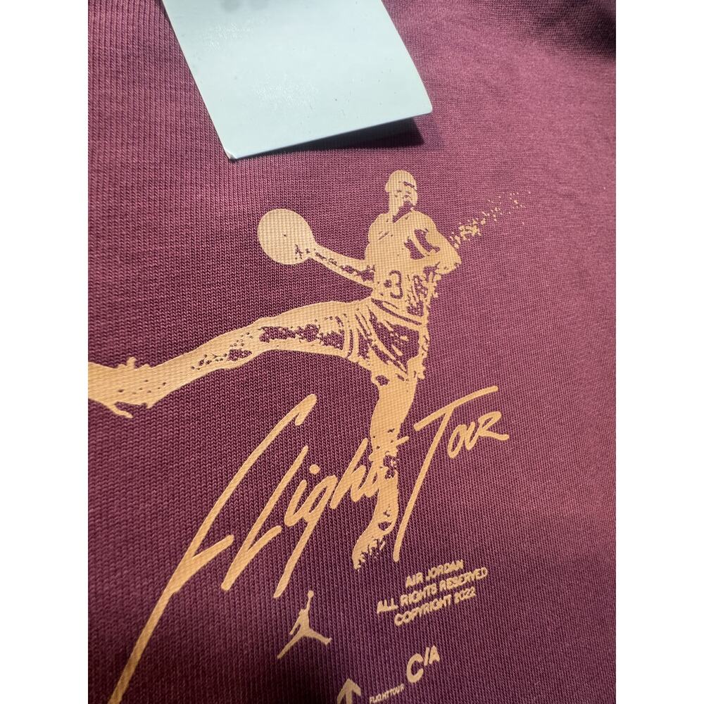 Jordan Flight Graphic Men long sleeze Sz M Red Brand New - Picture 2 of 10